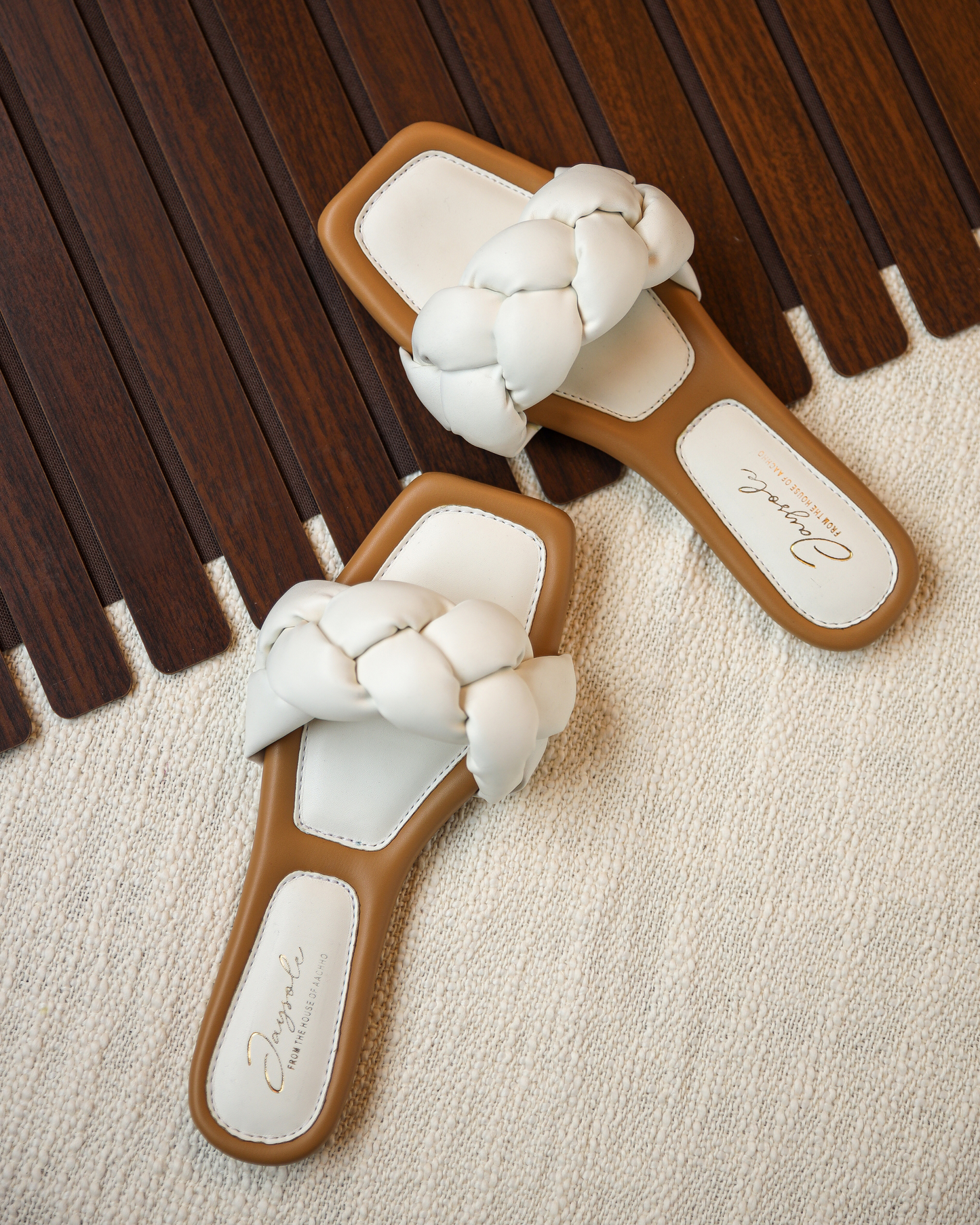 Cloud Dancer Braided Slides My Store