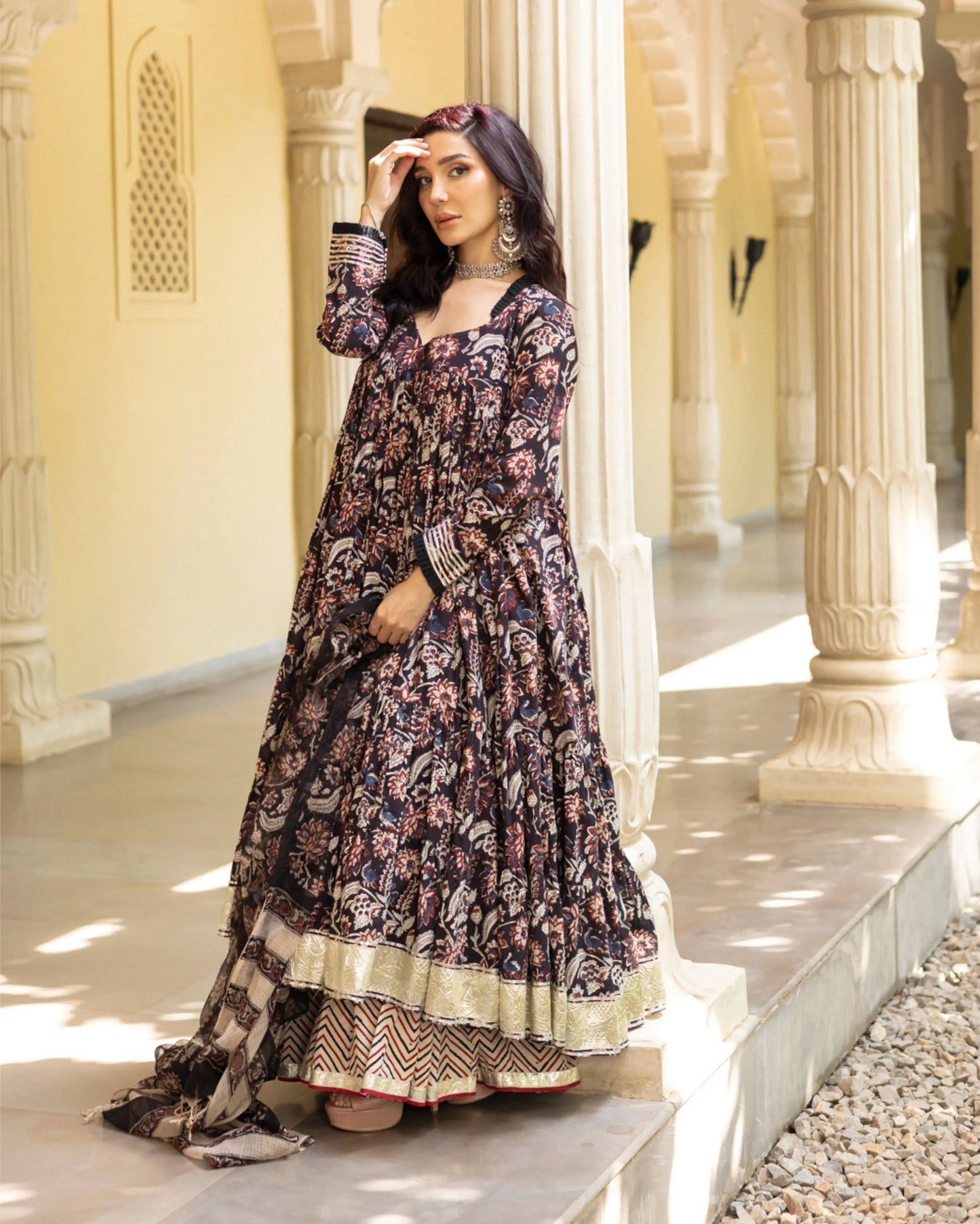 Vaniki Handblock Tier Sharara Set My Store