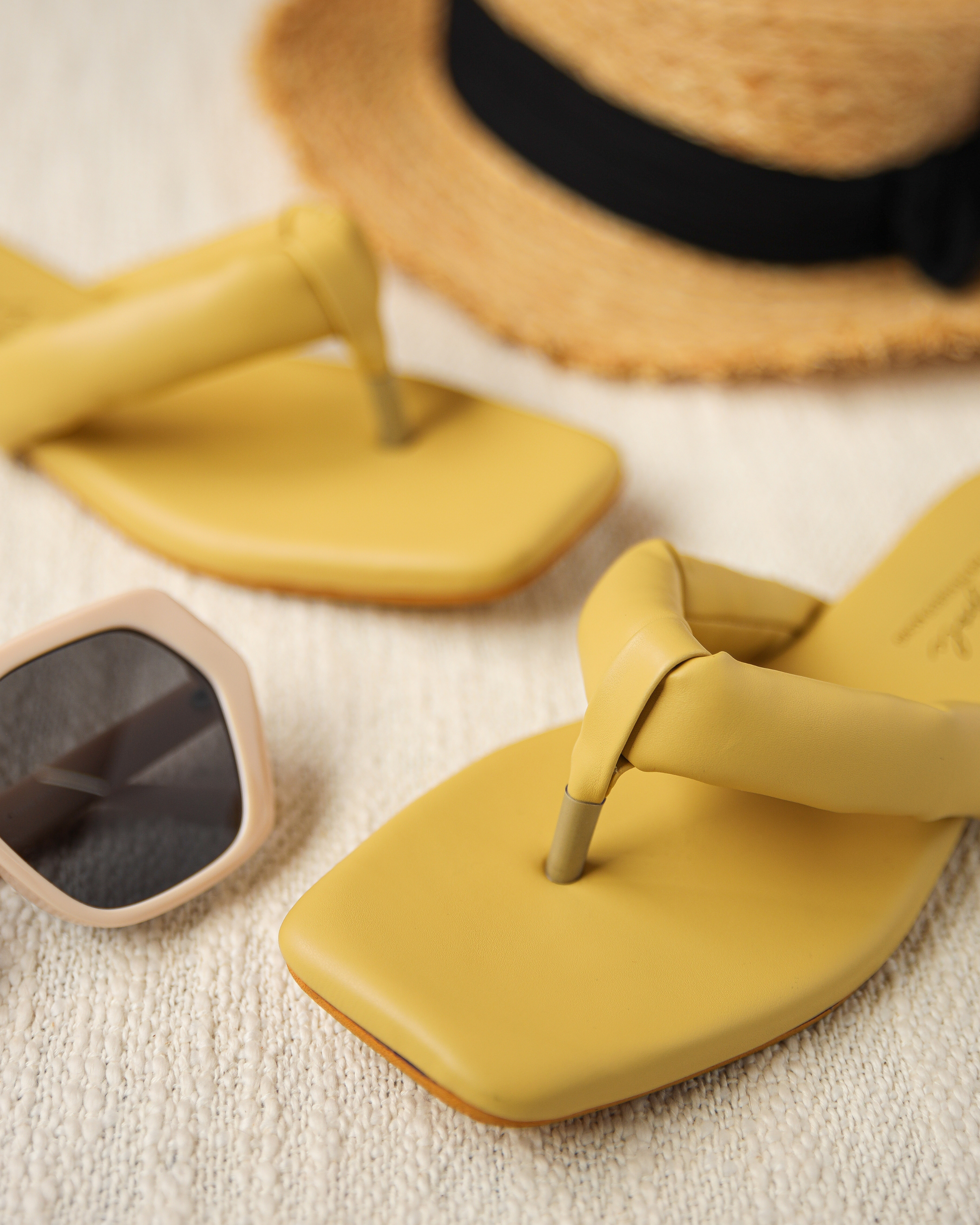 Strawlight Open Toe Flats My Store