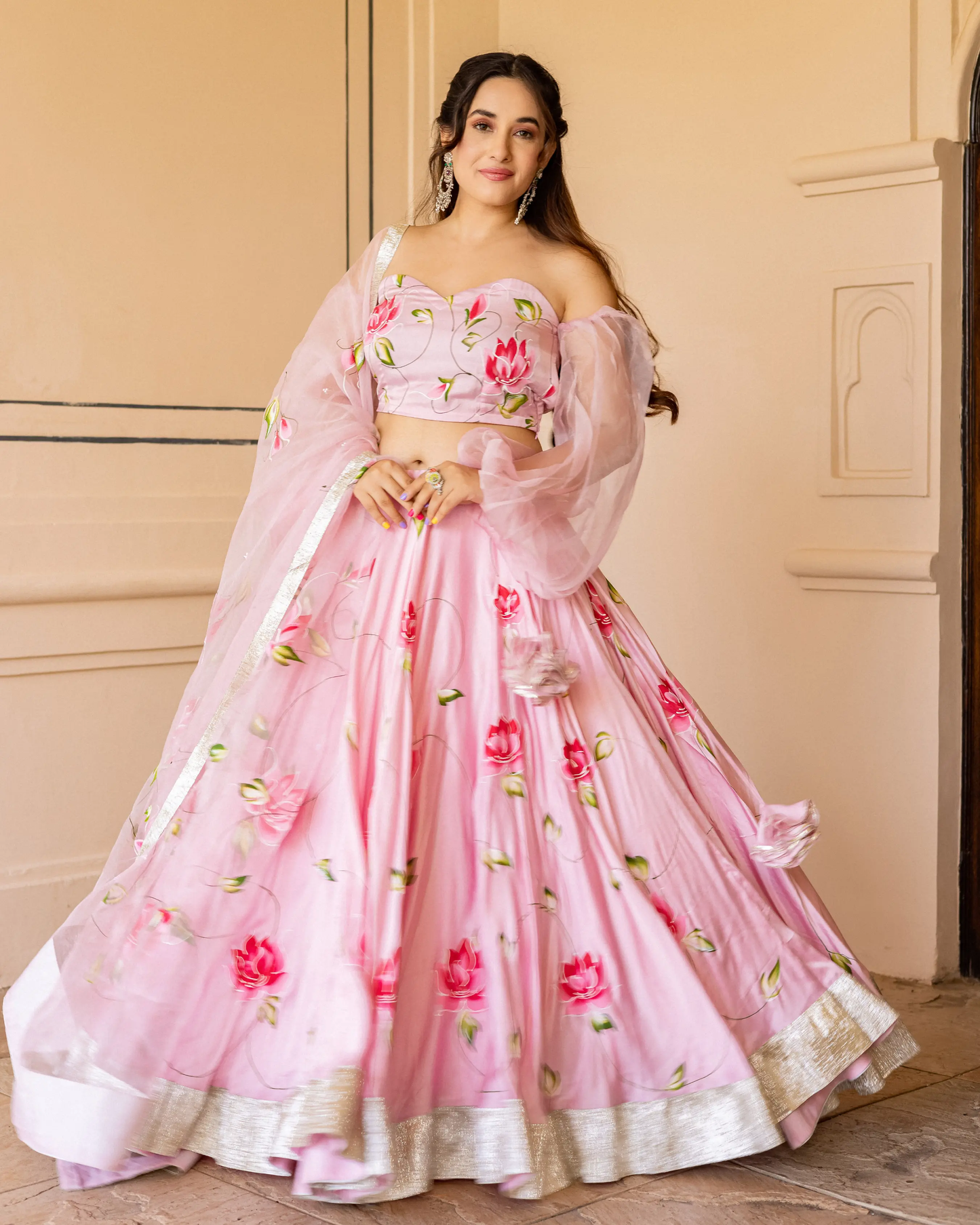 Surati Handpainted Lehenga Set My Store