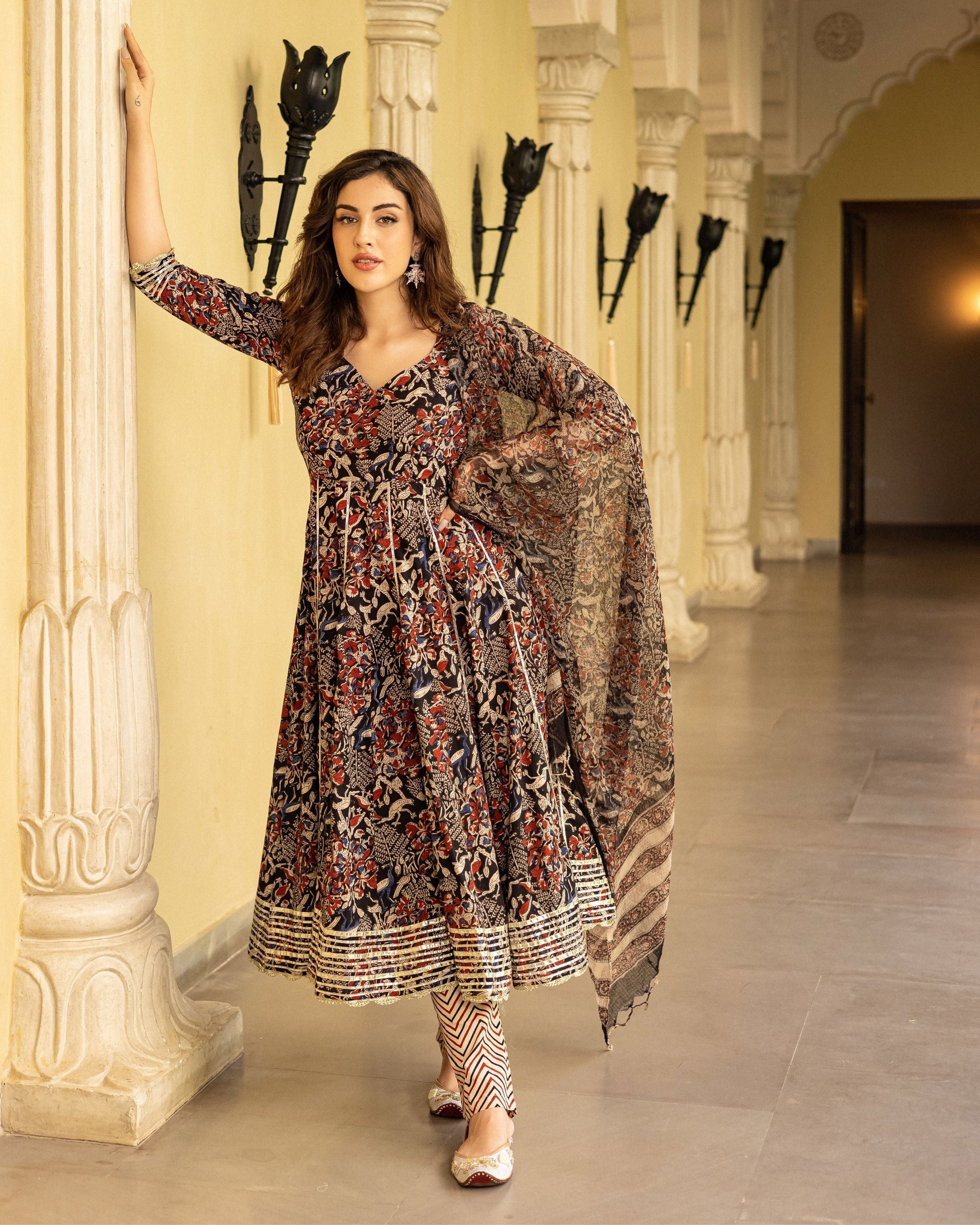 Bhoomi Handblock Gotapatti Suit Set My Store