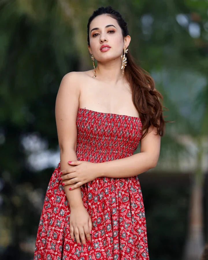 Honey Crisp Smocked Cotton Dress My Store