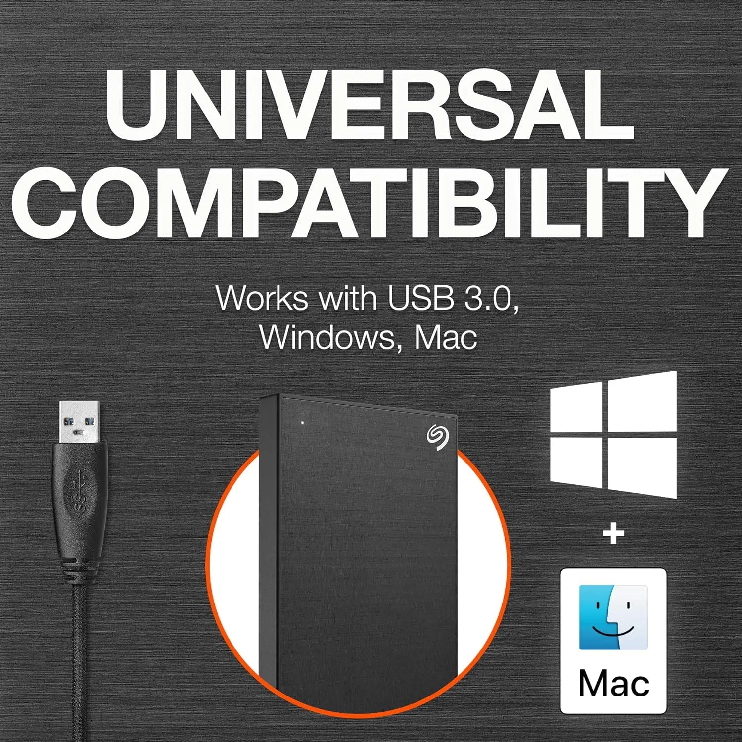 Seagate One Touch 2TB 2.5 Inch External Hard Disk Black