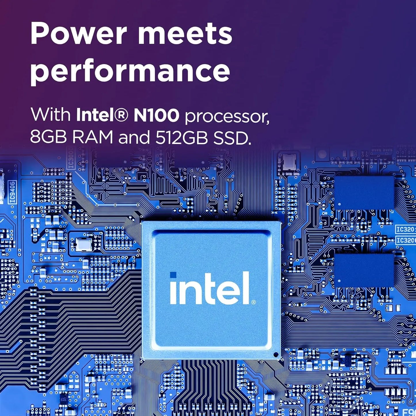 Lenovo A100 All in one F0J6005FIN Intel N100 Processor/8GB RAM/512GB SSD/Win11/Intel HD Graphics/MS Office 2024/Screen Inch 23.8/White