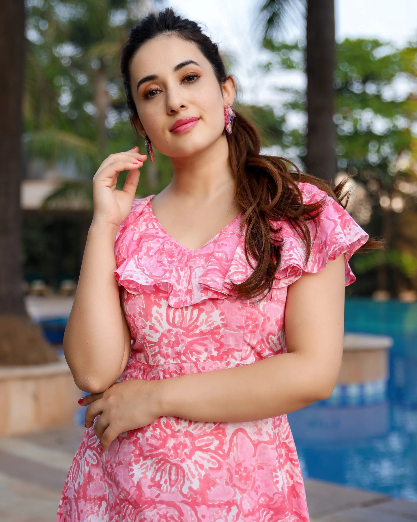 Pink Freesia Cotton Dress My Store
