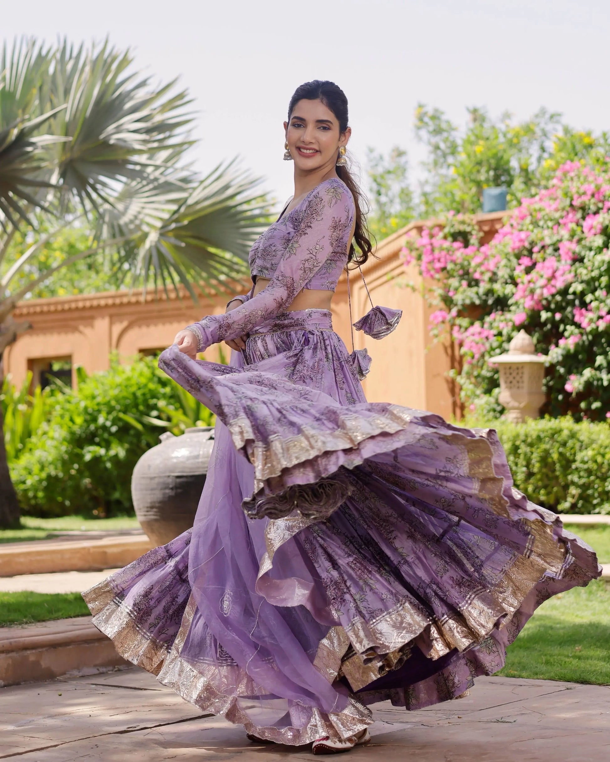 Velini Chanderi Lehenga Set My Store