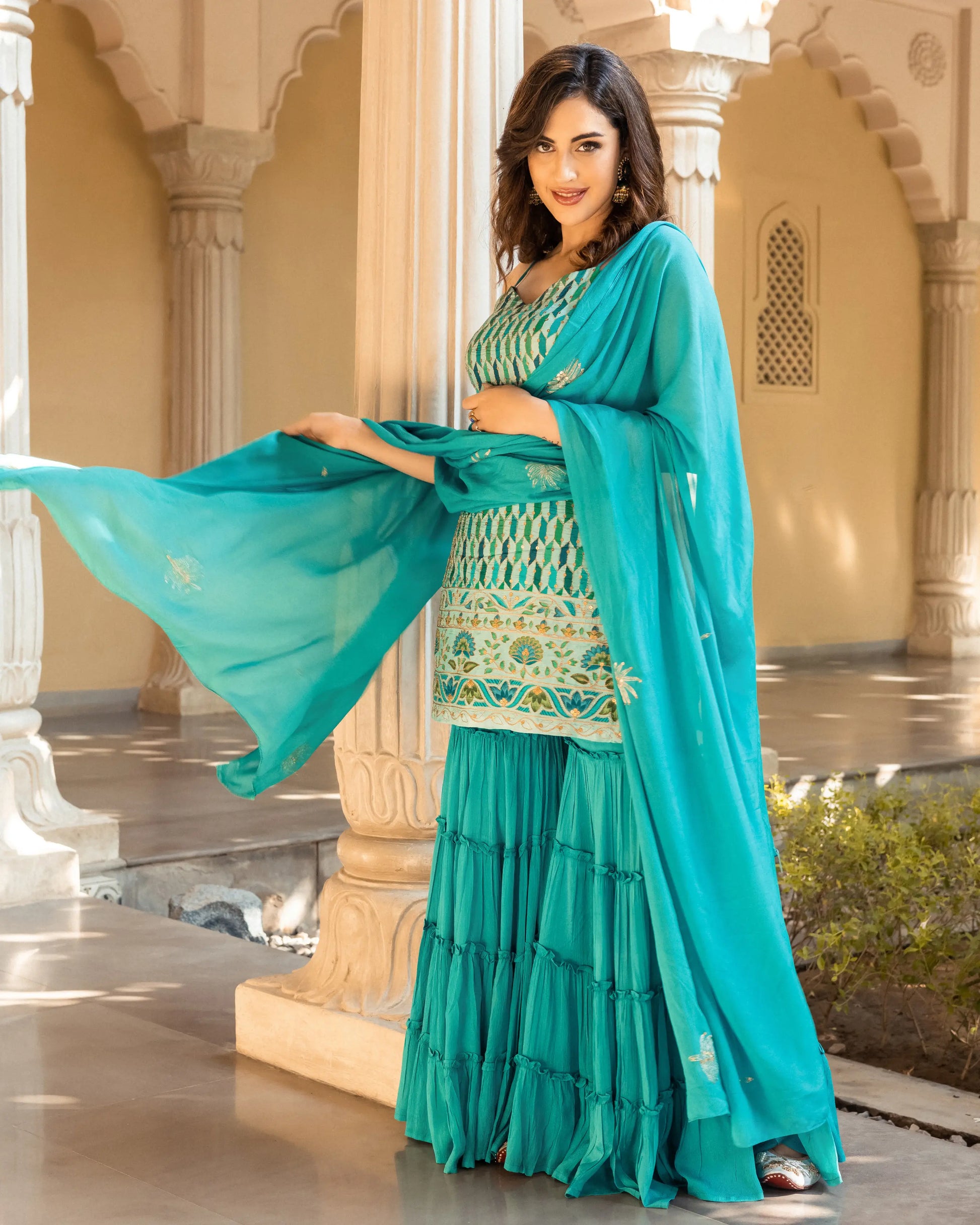 Nazreen Georgette Sharara Set My Store