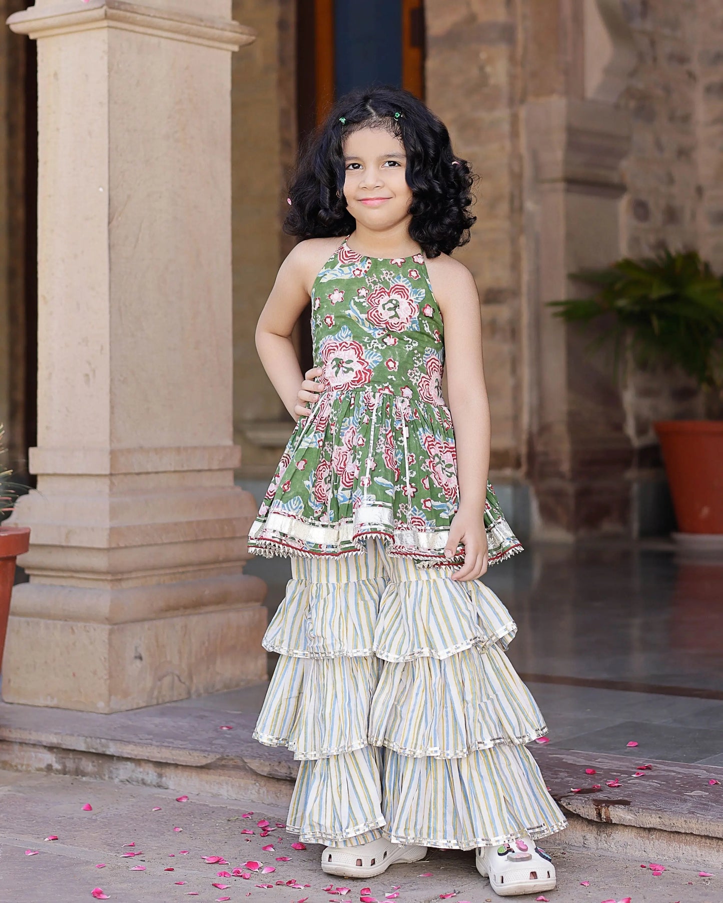 Dayla Handblock Cotton Sharara Set My Store