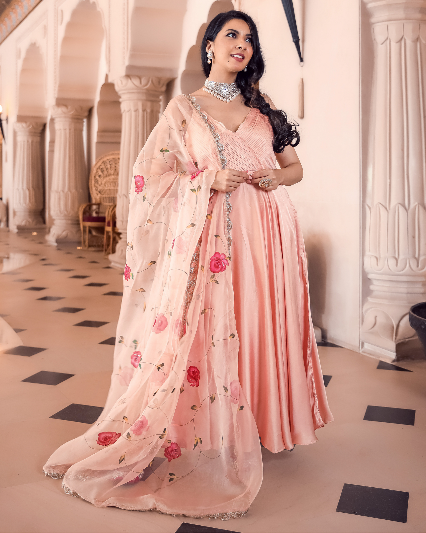 Velvet Mist Handpainted Suit Set Quick Cart