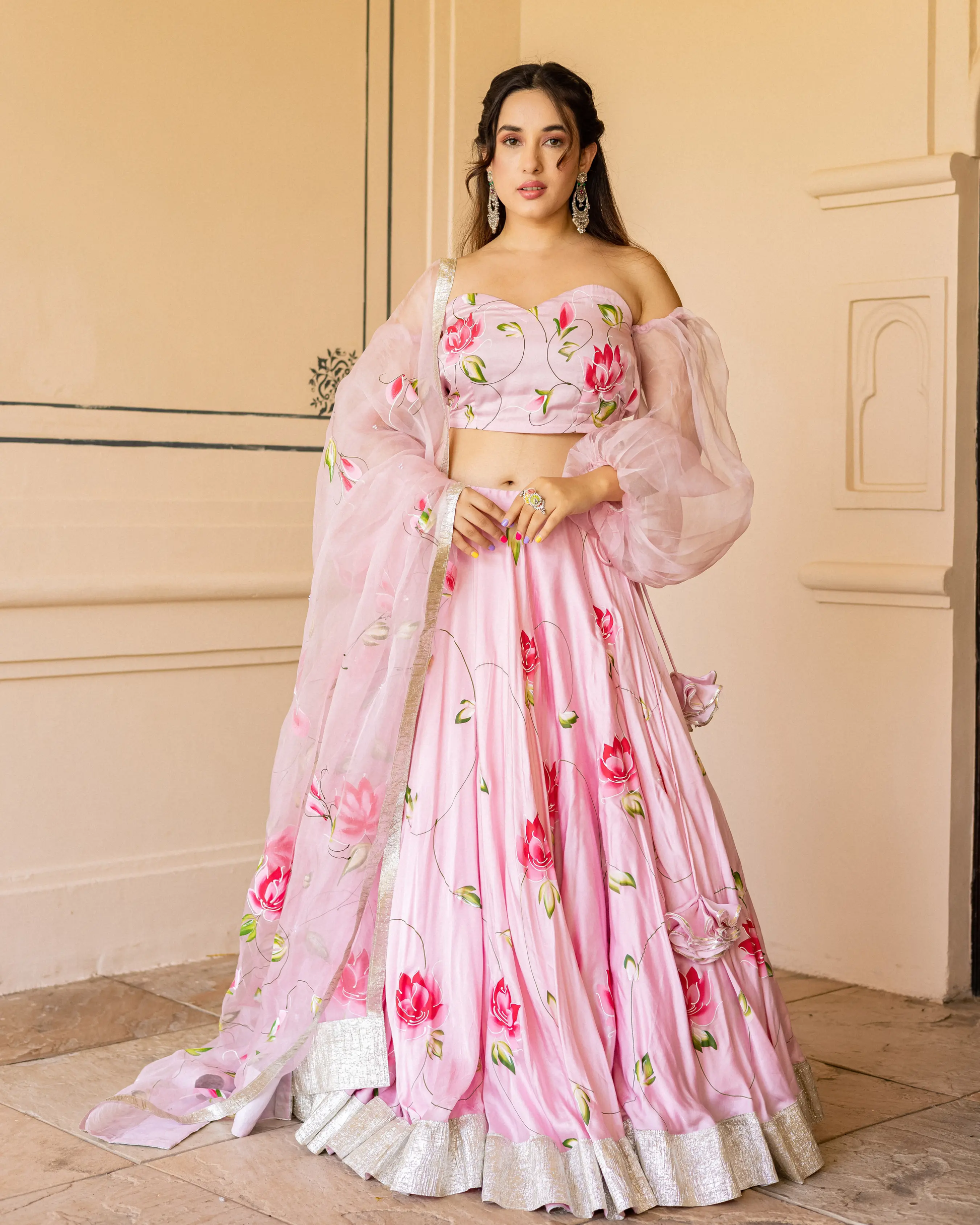 Surati Handpainted Lehenga Set My Store