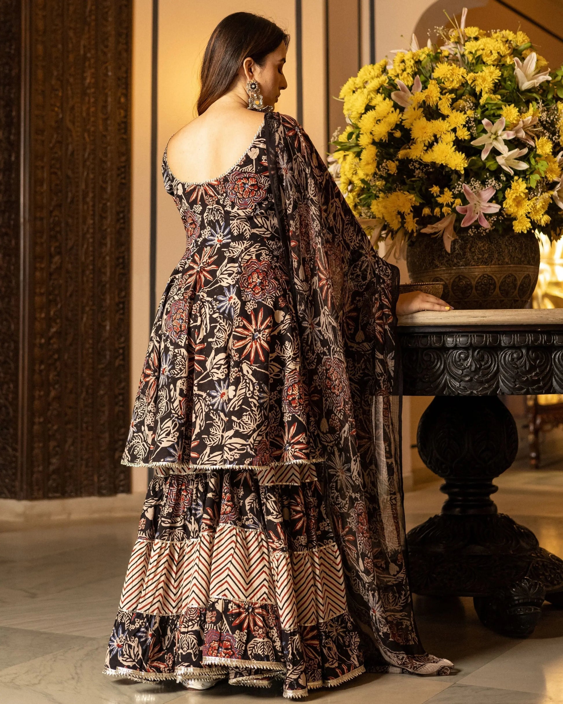 Aranya Handblock Gotapatti Sharara Set My Store