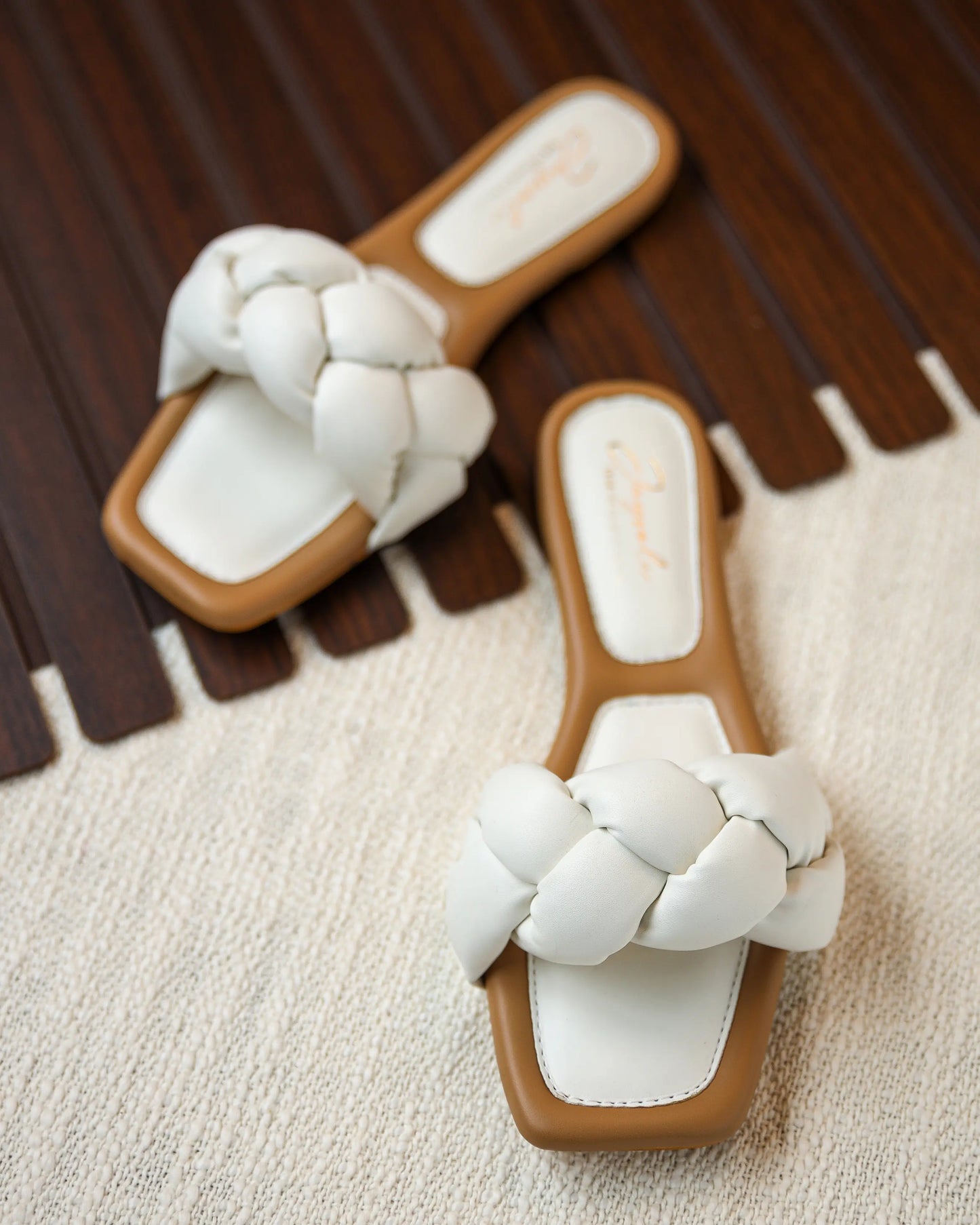 Cloud Dancer Braided Slides My Store