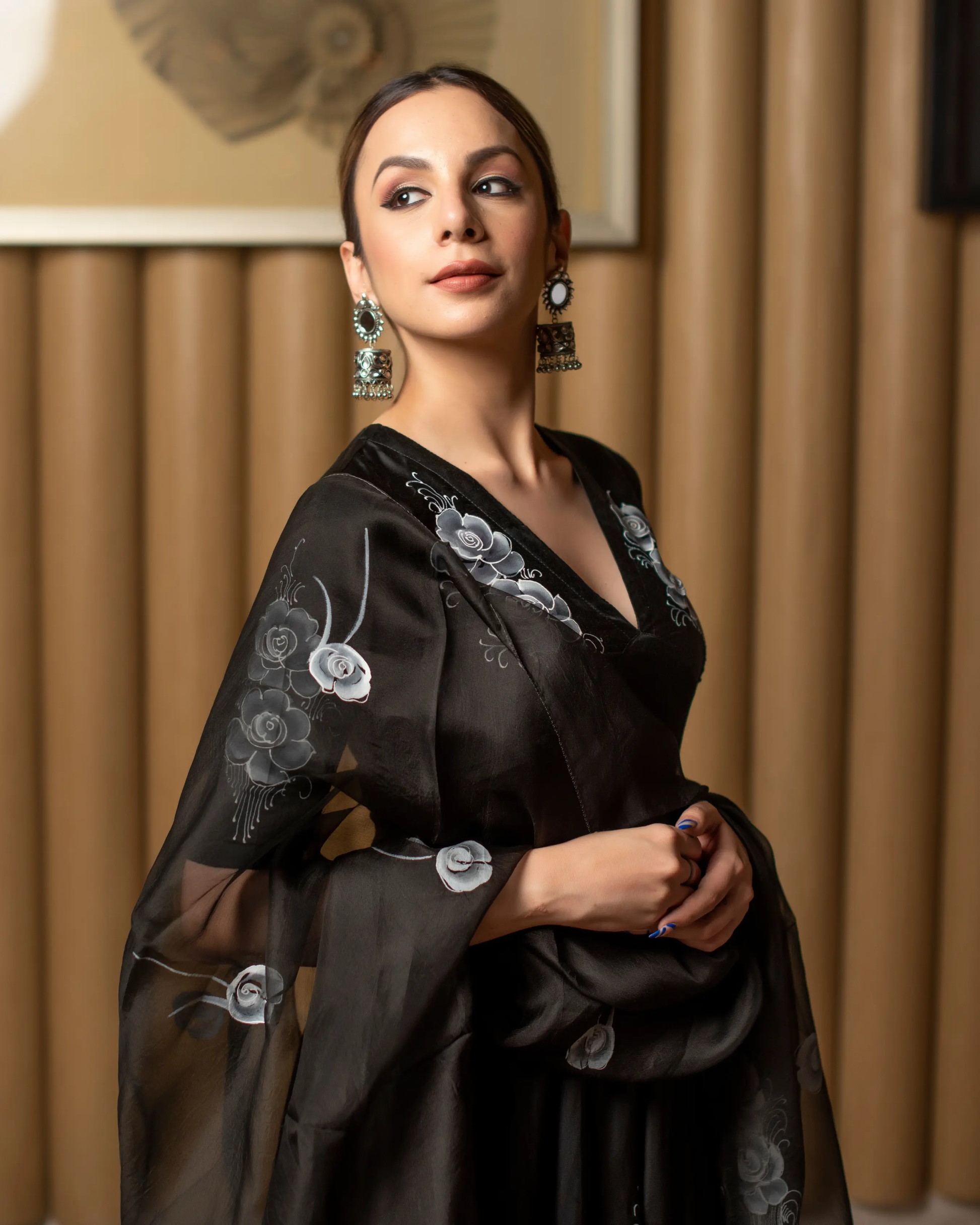 Leather Black Handpainted Suit Set My Store