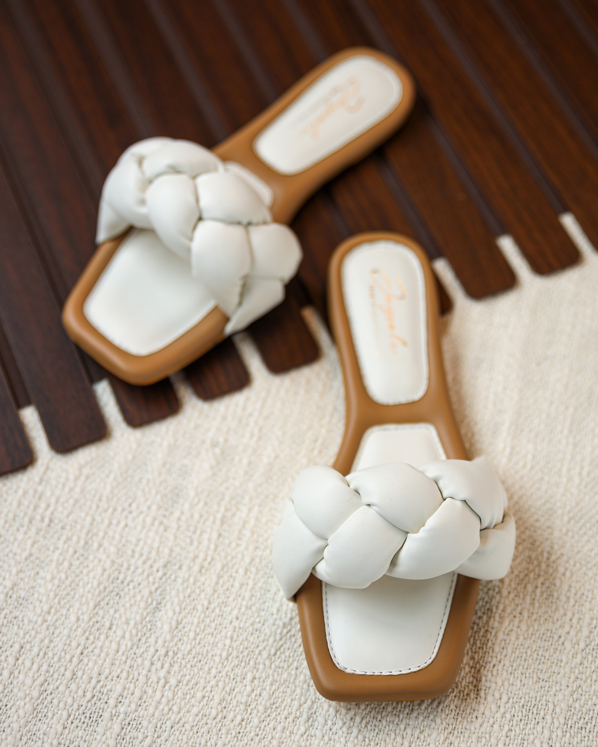 Cloud Dancer Braided Slides My Store