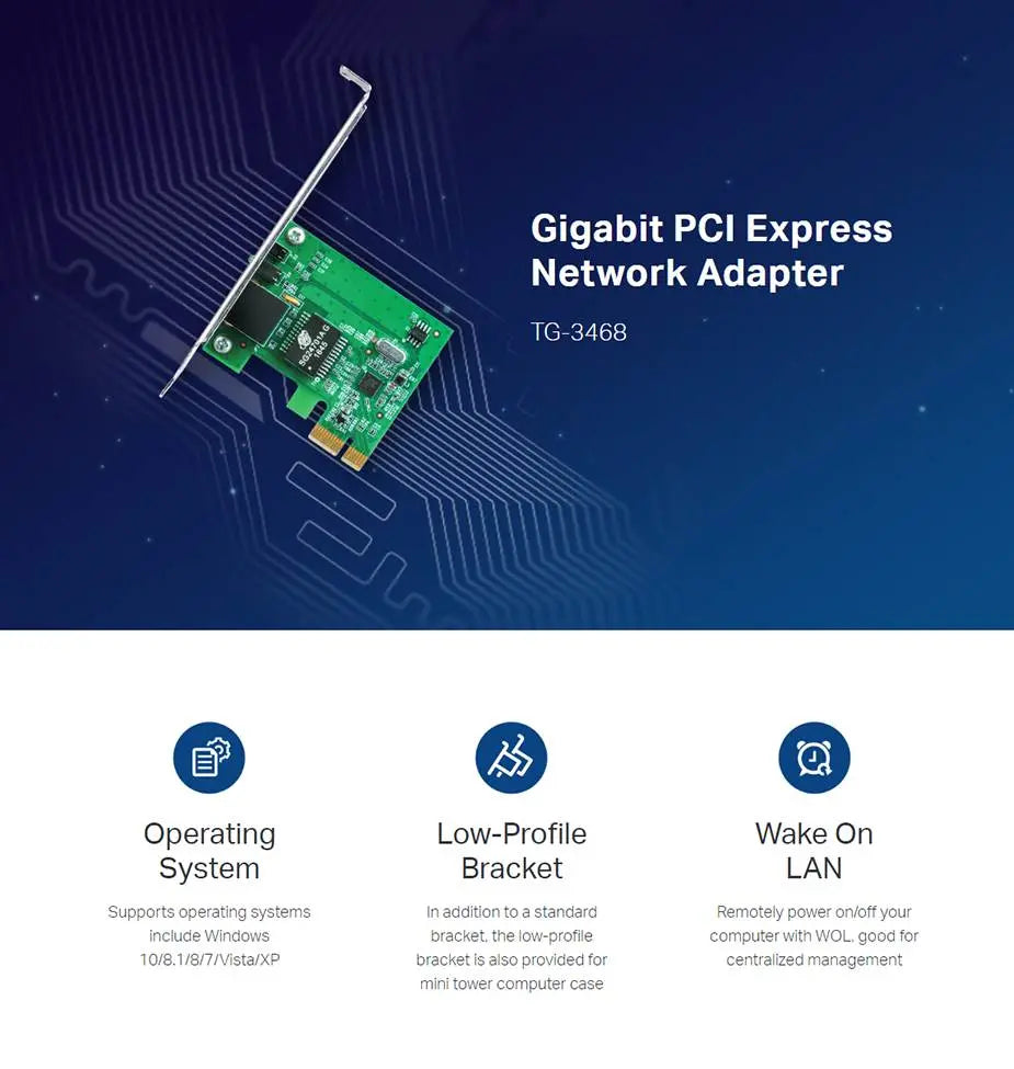 TP-Link PCI Express Gigabit Lan Card TG-3468