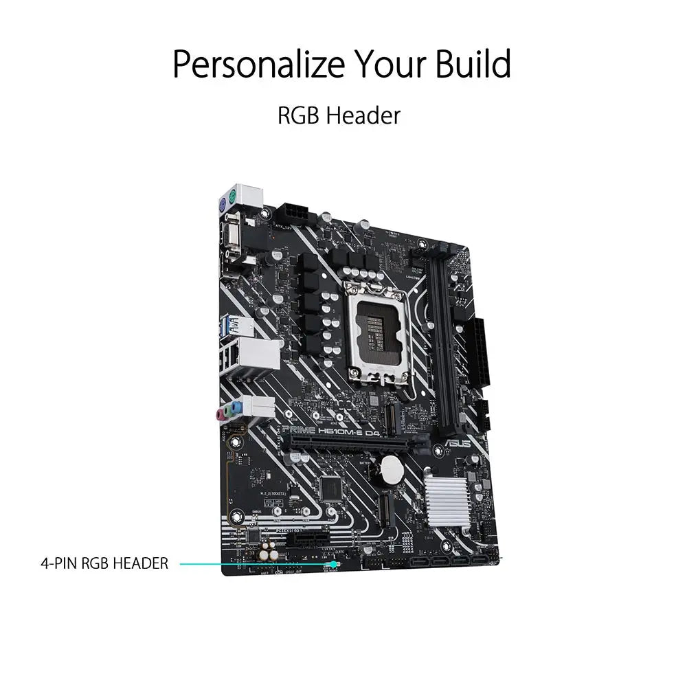 ASUS PRIME H610M-E D4 Intel H670 LGA 1700 ATX Motherboard with PCIe 4.0 and Dual M.2 Slots