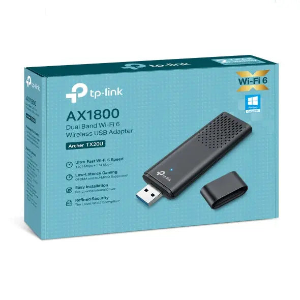 Tp-Link Archer TX20U Ax1800 Dual Band Wifi 6 Wireless USB Adapter