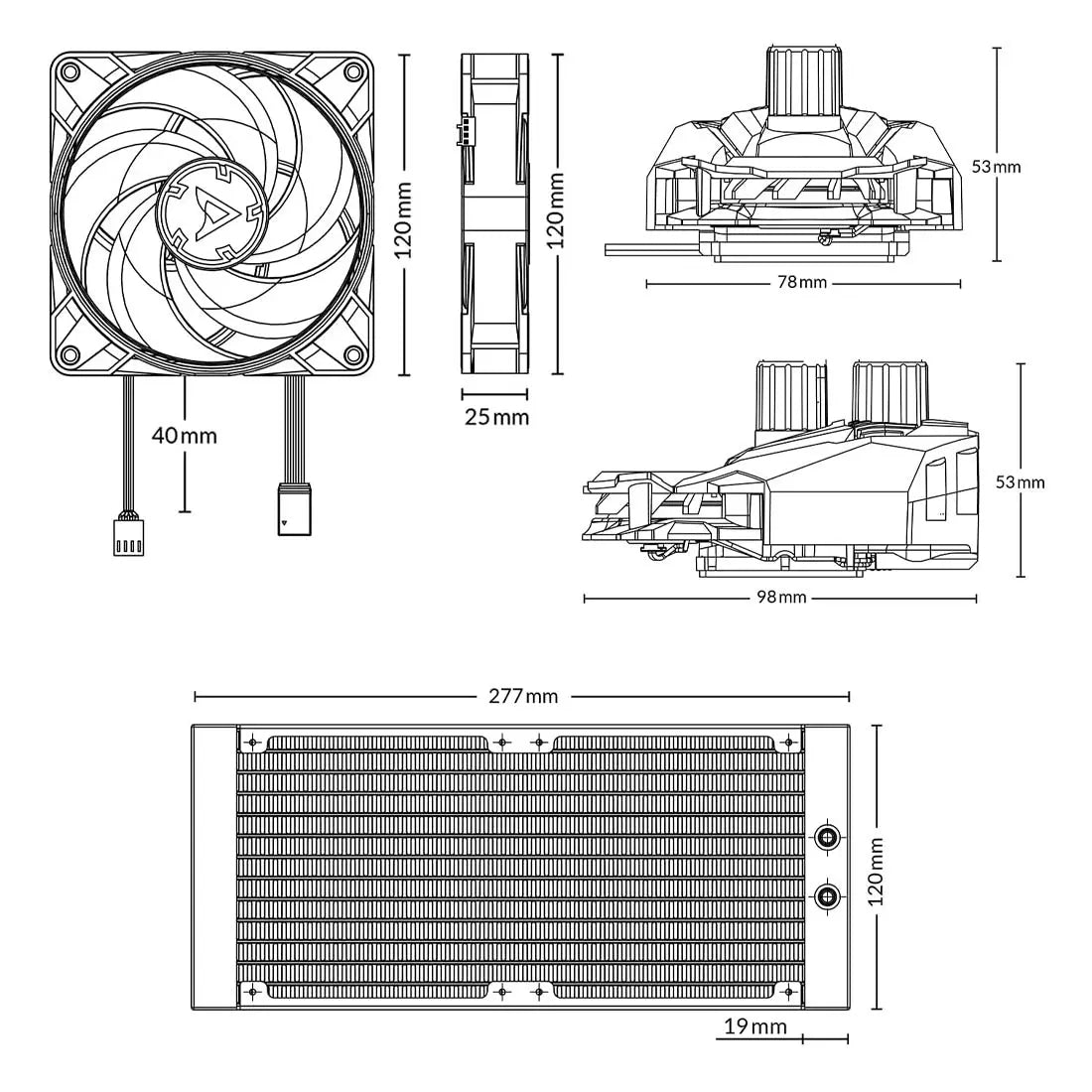 [Repacked] ARCTIC Liquid Freezer II 240 A-RGB 240mm AIO CPU Liquid Cooler with PWM Pump and Fans