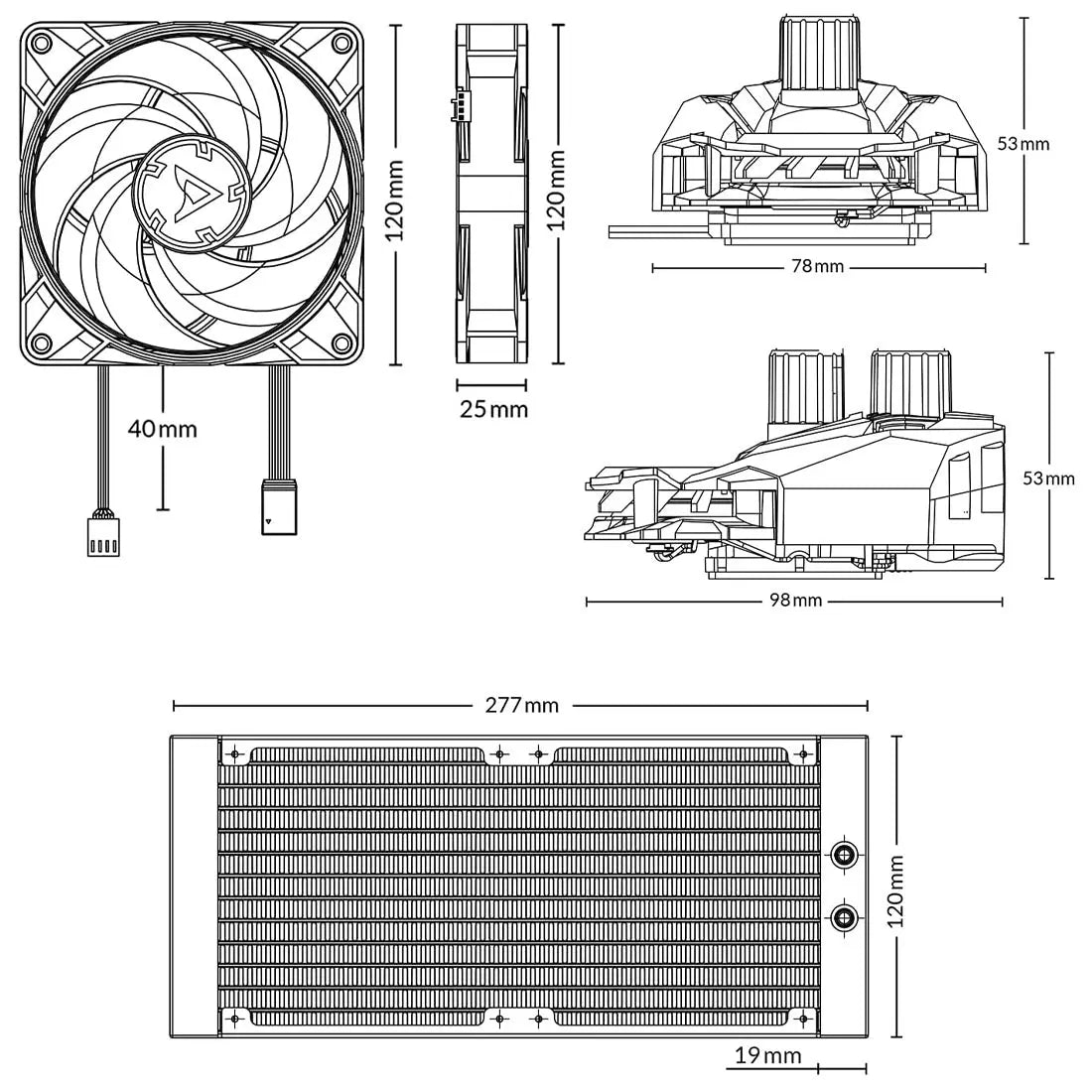 [Repacked]ARCTIC Liquid Freezer II 240 RGB 240mm AIO CPU Liquid Cooler with Controller and PWM Pump
