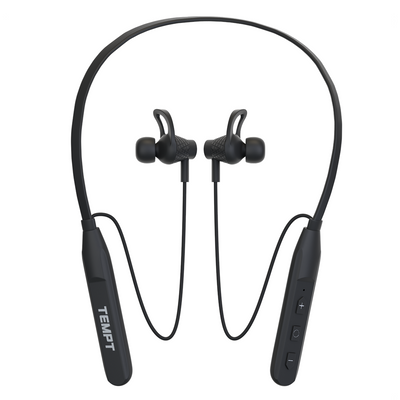 Tempt Rush X Neckband with 20 Hours Bluetooth Black