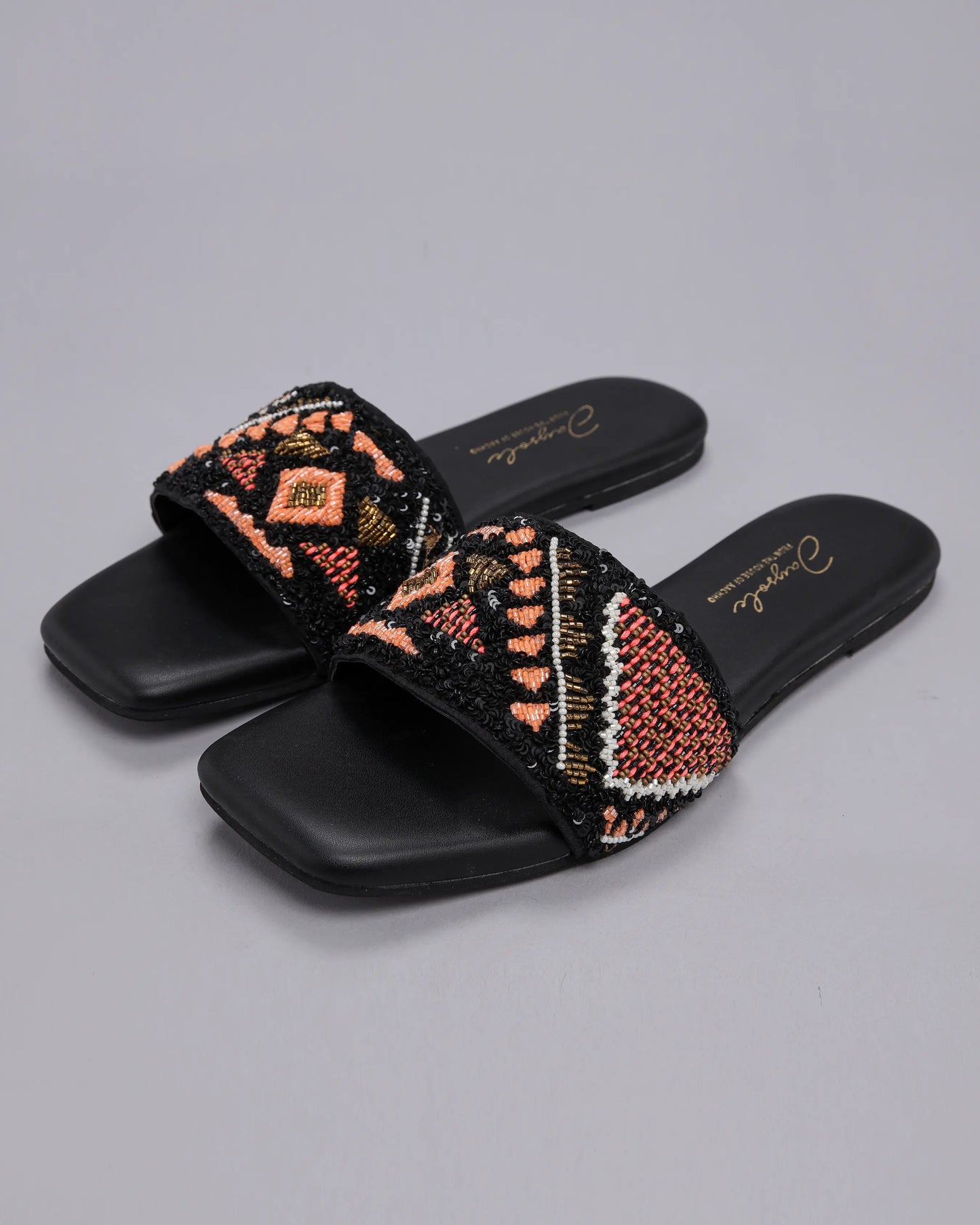 Black Beetle Handcrafted Flats My Store