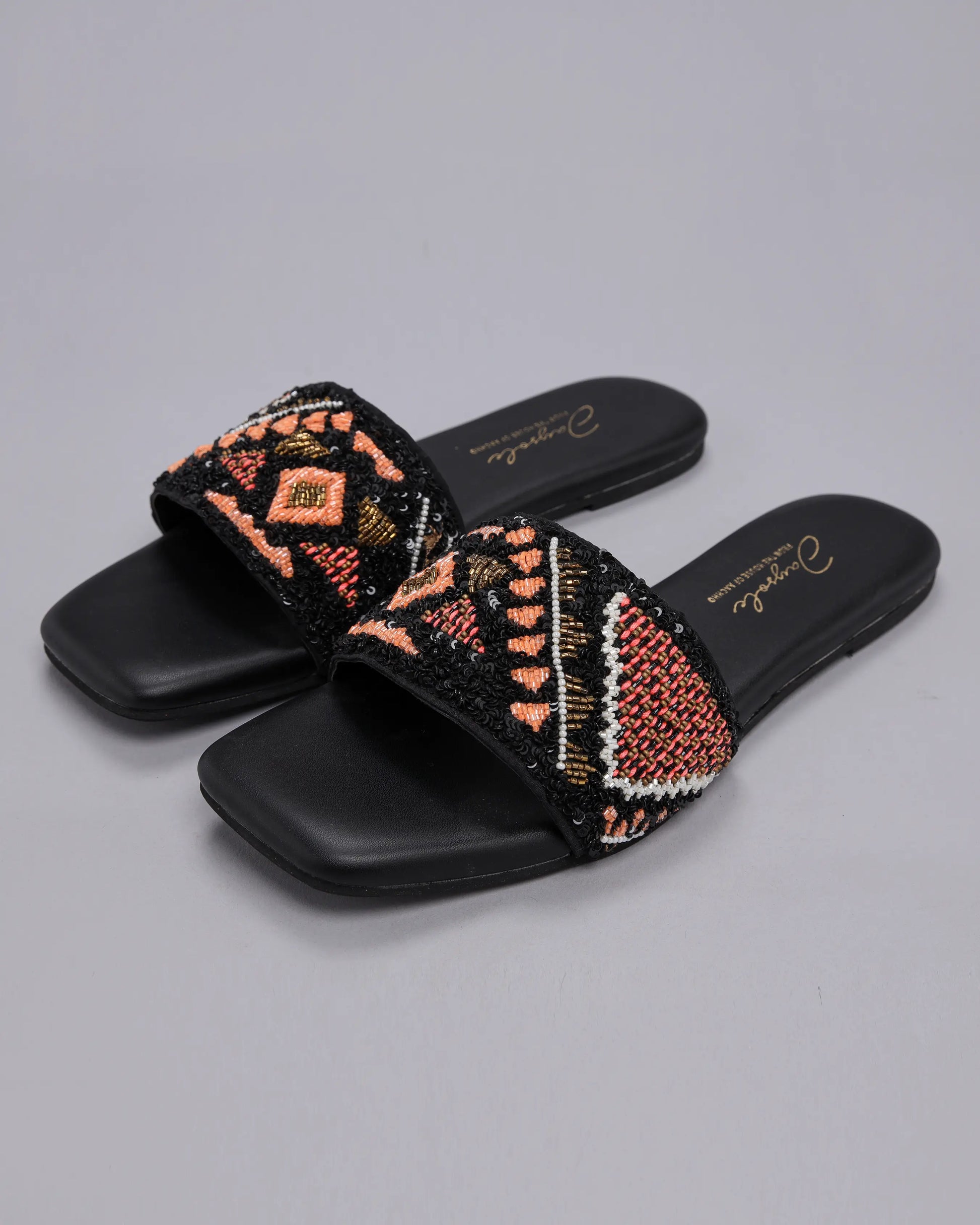 Black Beetle Handcrafted Flats My Store