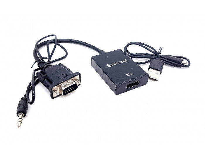 Coconut Vga To Hdmi CONVERTER WITH AUDIO (WITH USB CABLE)