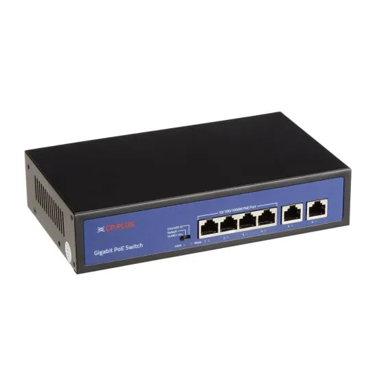 CP Plus 4 Port Poe Switch (4 Normal Poe + 2 Giga Uplink) CP-DNW-GPU4G2-48