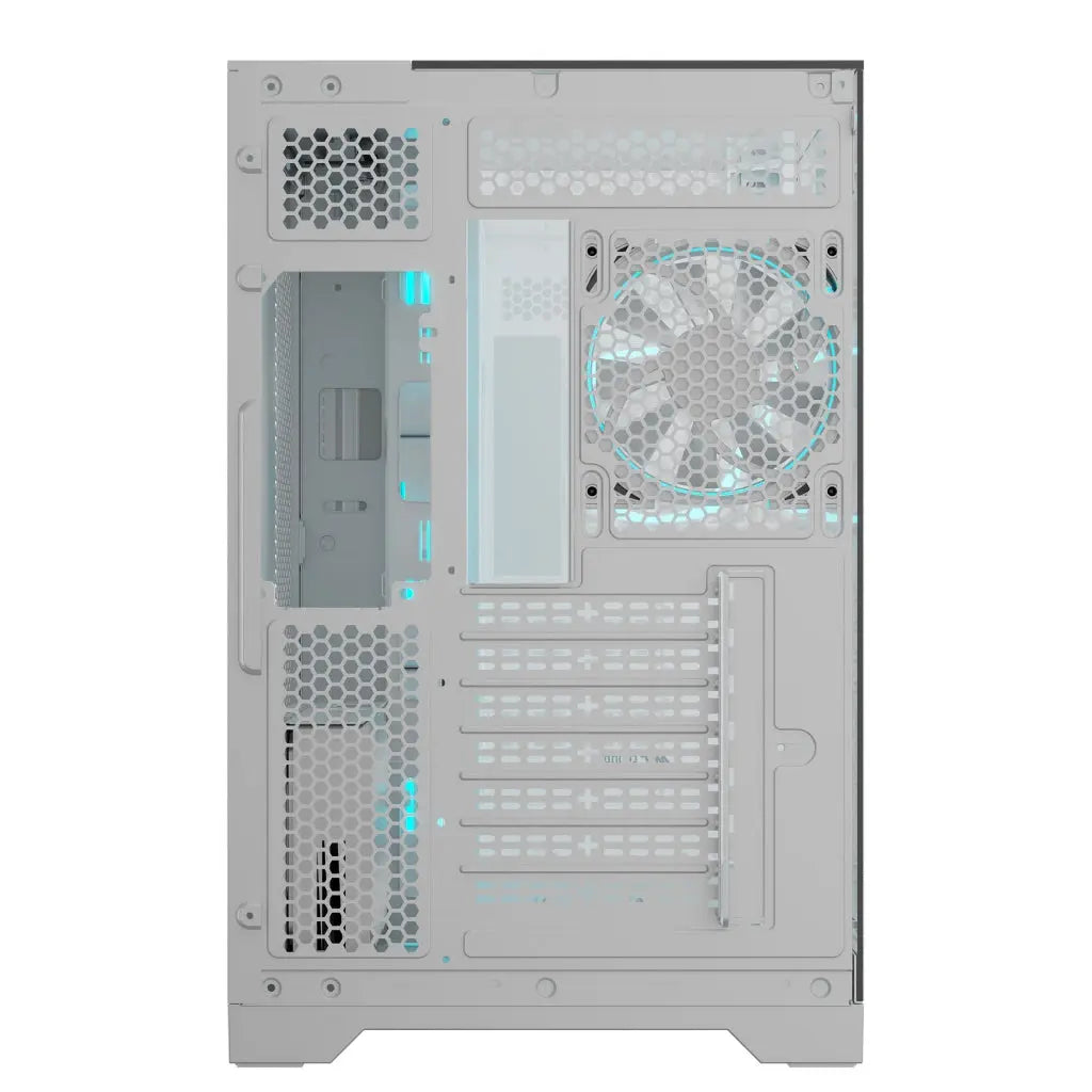 Ant Esports Crystal Mirror Gaming Mid Tower Case-White