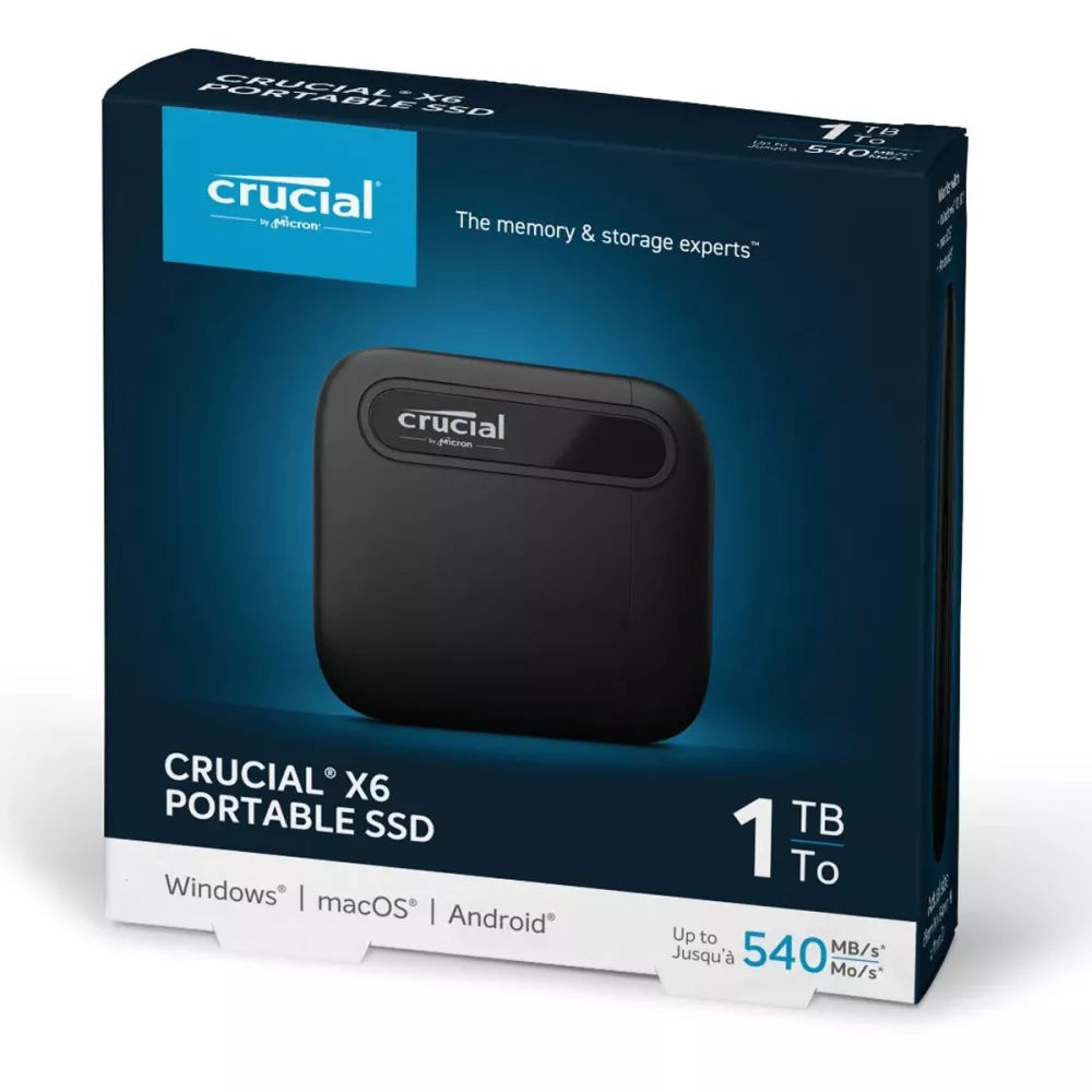Crucial External SSD X6 1TB With Type-C and USB 3.2