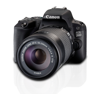 Canon Digtal SLR Camera EOS 200D Kit with Dual Lens (EF-S18-55 IS STM & EF-S55-250 IS STM)