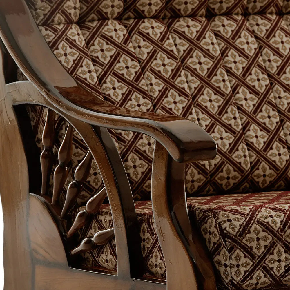 Heritage Suriyan 3 + 1 + 1 Teakwood Sofa (TI-SURIYAN SOFA 3+1+1) My Store