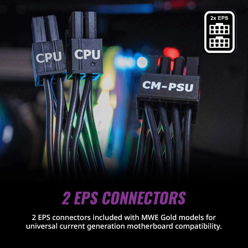 Cooler Master MWE 750 Gold V2 80 Plus Gold Certified Fully Modular Power Supply Unit - Black