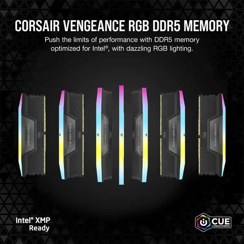 Corsair Vengeance 32GB (2x16GB) DDR5 RAM 7200MHz CL34 RGB Desktop Memory