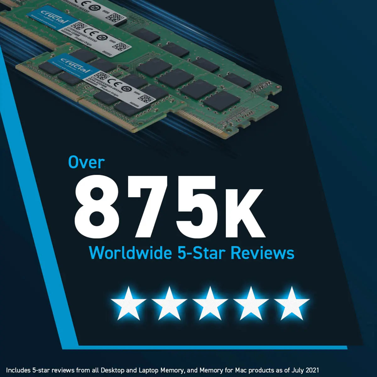 Crucial 32GB DDR5 RAM 4800MHz CL40 Desktop Memory
