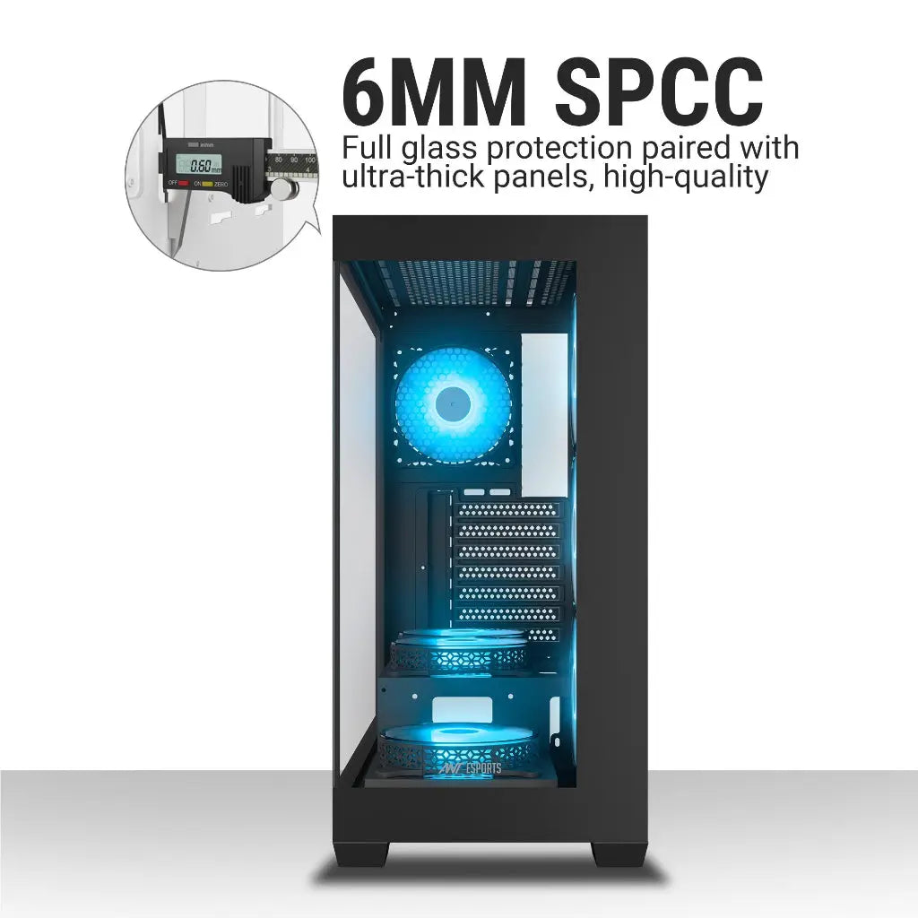 ANT Esports Crystal X7 ARGB ATX with Type-C Gaming Mid Tower Case