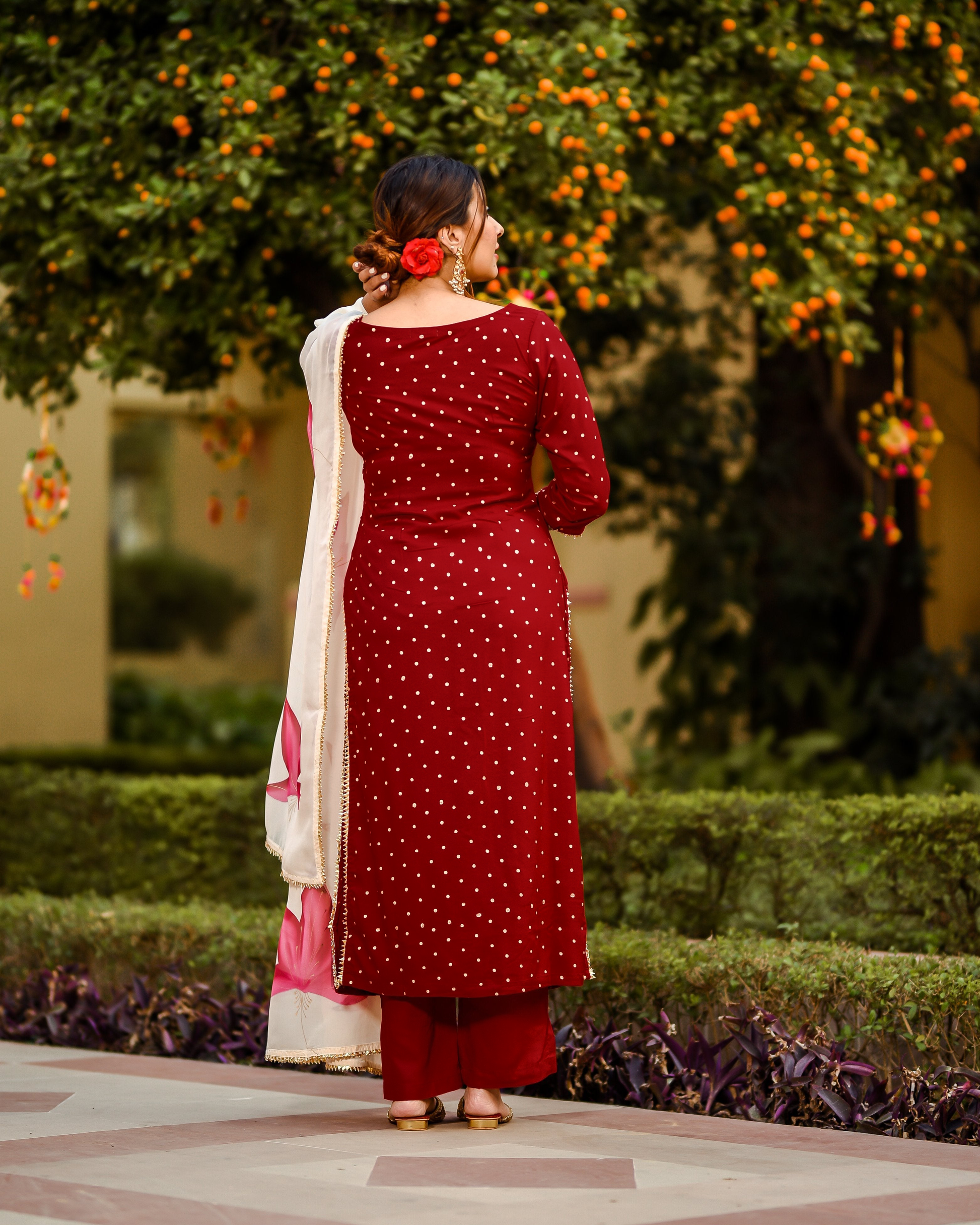 Raspberry Handpainted Suit Set My Store