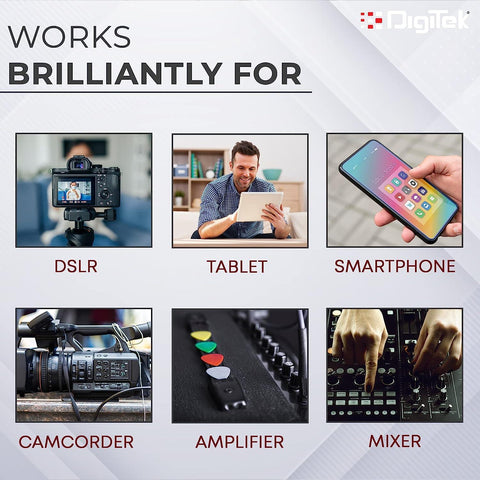 Digitek DWM-101 Pro Wireless Microphone System with ANC Noise Reduction, 360° Sound Capture