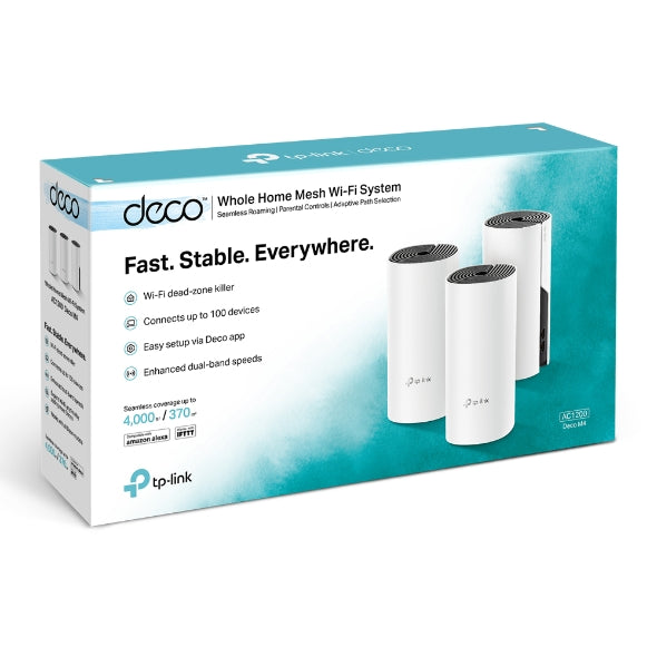 TP-Link Deco M4 AC1200 Whole Home Mesh Wi-Fi System (Pack Of 3)