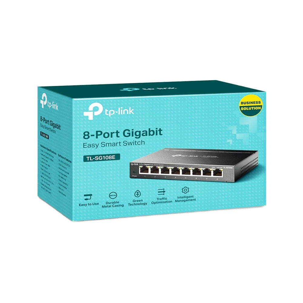 TP-Link Desktop Switch 8 Port Easy Smart Gigabit TL-SG108E (Metal Body)