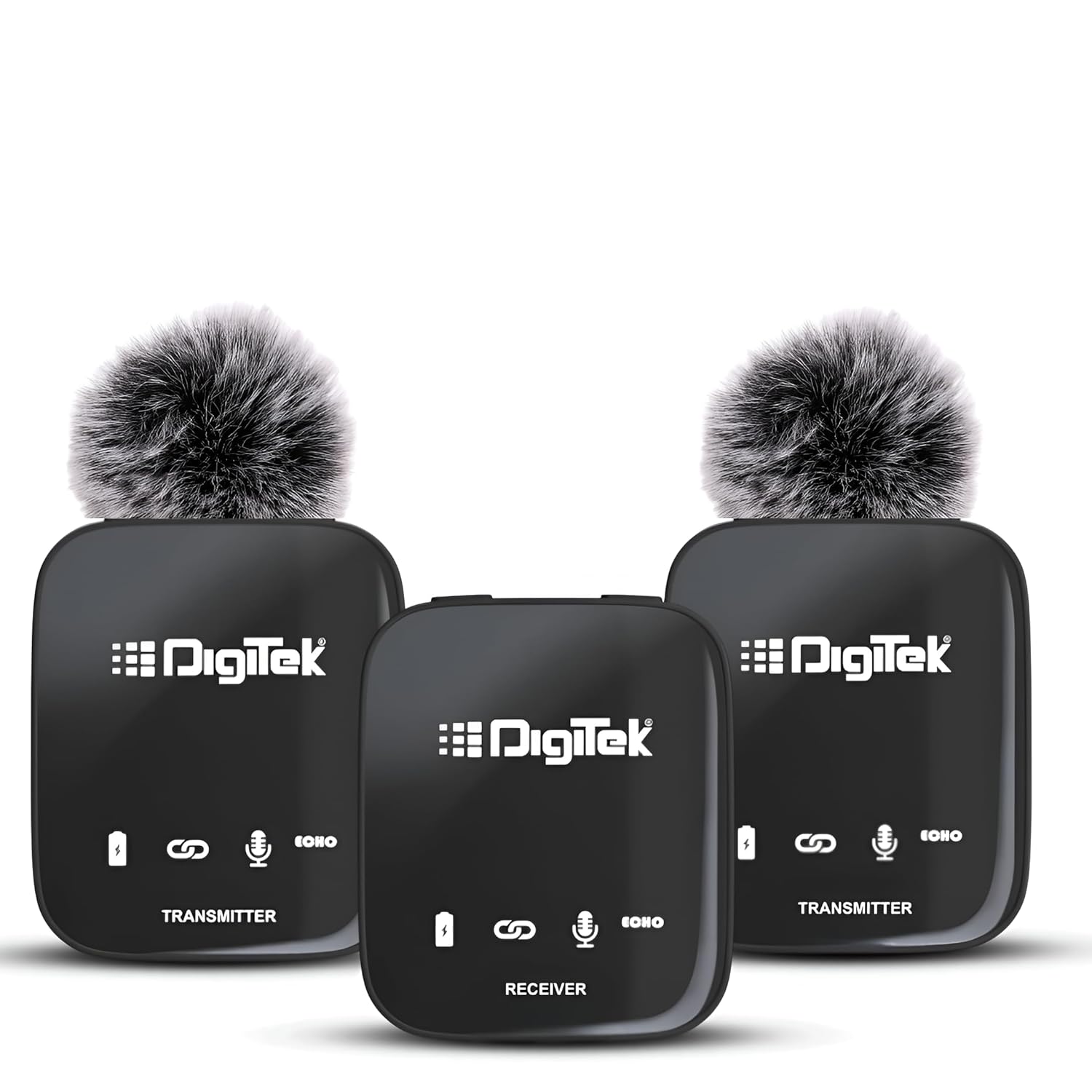 Digitek DWM-101 Pro Wireless Microphone System with ANC Noise Reduction, 360° Sound Capture