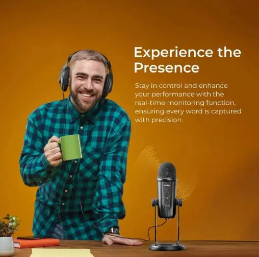 Digitek DM-601 Metal Desktop USB Microphone with Shock Mount & Adjustable Stand