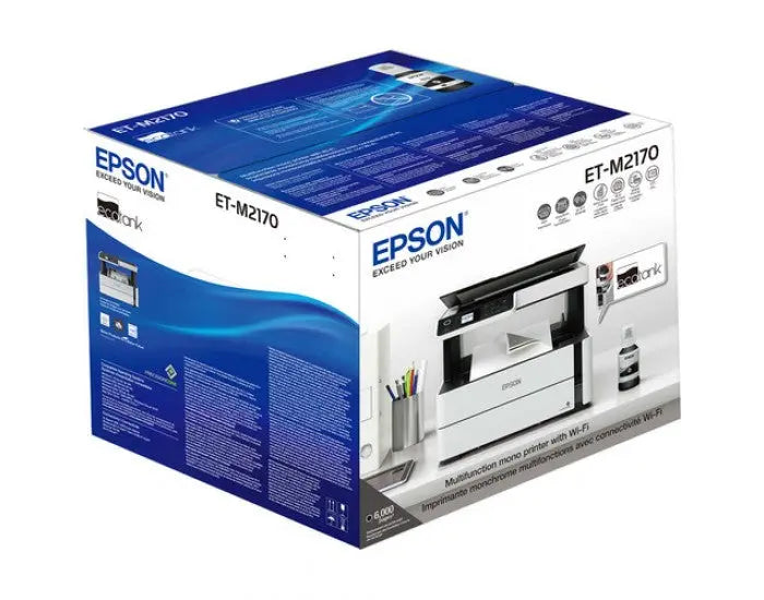 Epson Ink Tank Printer Mono A4 M2170 Print Scan Copy Duplex ADF Fax Network Wi-Fi