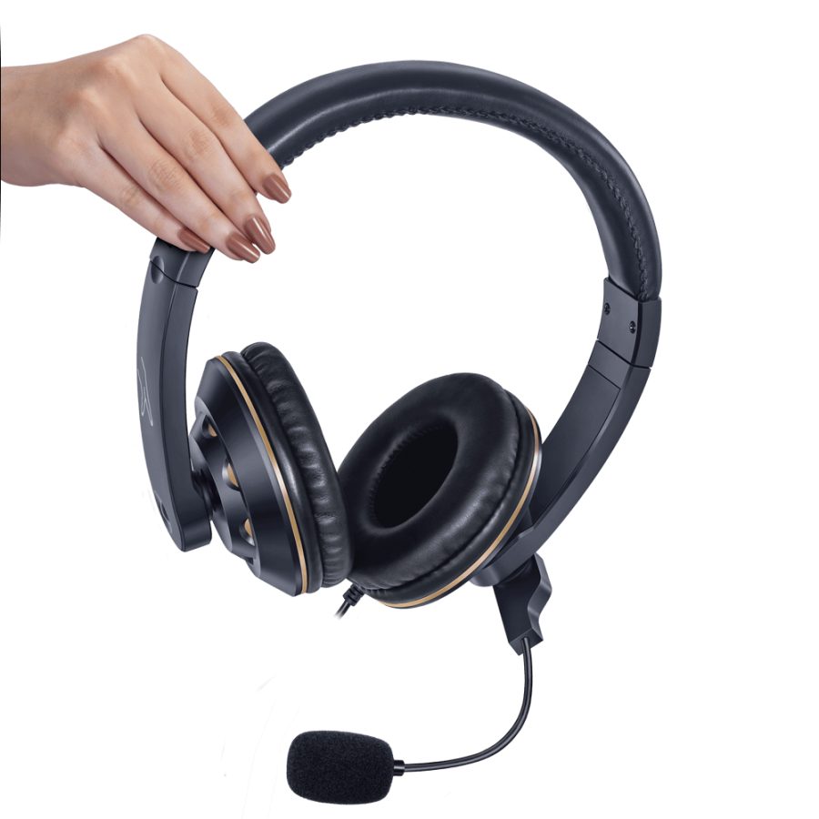 Fingers USB-Tonic H9 Gaming Headset Black-Gold