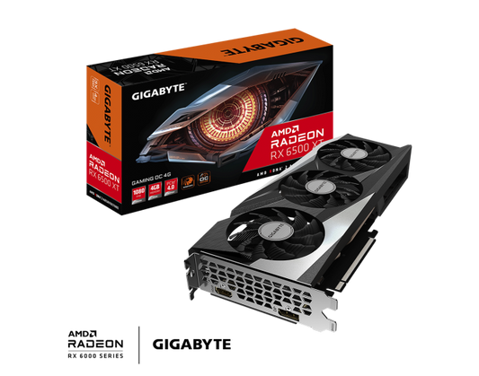 Gigabyte Radeon  RX 6500 XT GAMMING 4GB DDR6 TRIPLE FAN    GV R65XTGAMING OC 4GD