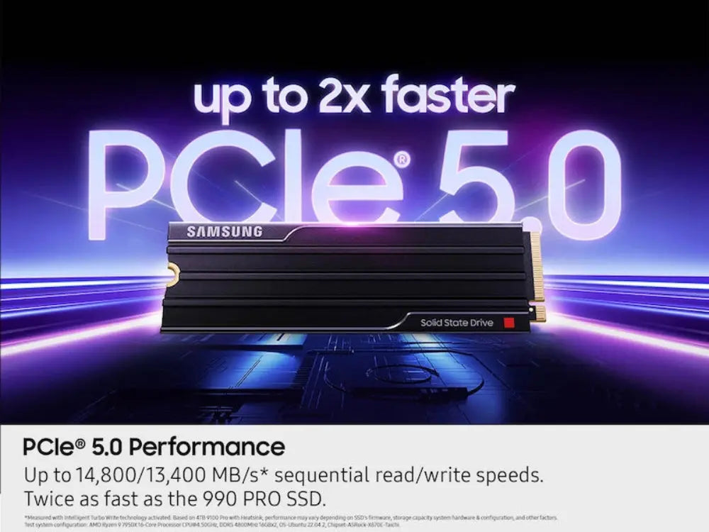 Samsung 9100 Pro 4TB NVMe M.2 2280 Internal Solid State Drive with Heatsink - Black My Store