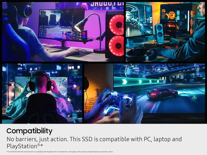 Samsung 9100 Pro 1TB NVMe M.2 2280 Internal Solid State Drive with Heatsink - Black My Store