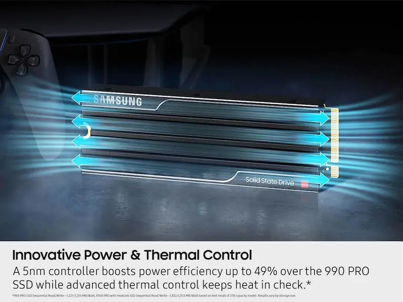 Samsung 9100 Pro 4TB NVMe M.2 2280 Internal Solid State Drive with Heatsink - Black My Store