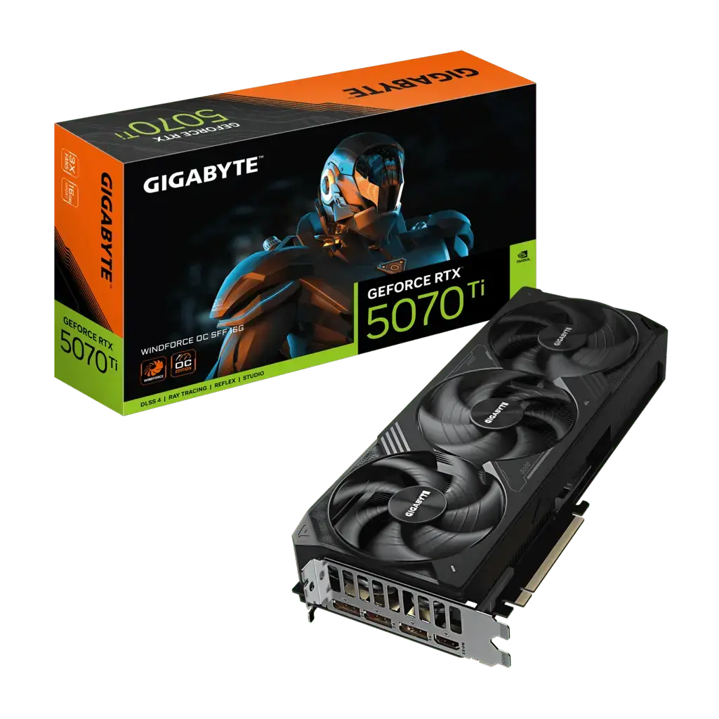 Gigabyte GeForce RTX 5070 Ti WINDFORCE OC 16G 256-Bit GDDR7 Graphics Card