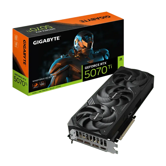 Gigabyte GeForce RTX 5070 Ti WINDFORCE OC 16G 256-Bit GDDR7 Graphics Card